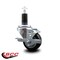 Service Caster 3.5'' Black Poly Swivel 1-1/4'' Expanding Stem Caster with Brake SCC-EX20S3514-PPUB-BLK-TLB-114 - alternate 4